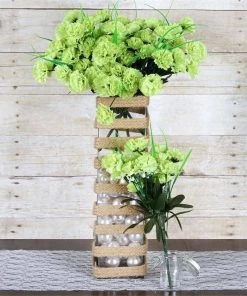 HIER_5200 6 Pack | 16" Heavy Duty Square Glass Cylinder Vase, Clear Glass Flower Vase 16 HIER_5200 6 Pack | 16