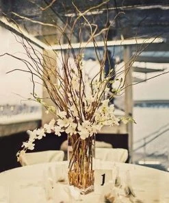 HIER_5200 6 Pack | 16" Heavy Duty Square Glass Cylinder Vase, Clear Glass Flower Vase