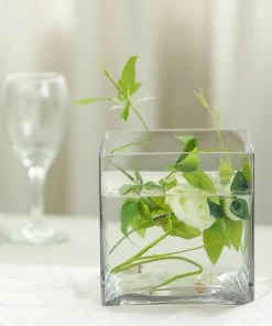 HIER_4810 6 Pack | 6" Flower Glass Vase