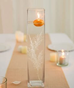 HIER_4810 12 Pack | 14" Heavy Duty Square Cylinder Vase Chargers & Centerpieces