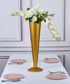 HIER_4820 Glass & Metal Floral Vases 24