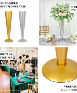 HIER_4820 Glass & Metal Floral Vases 24