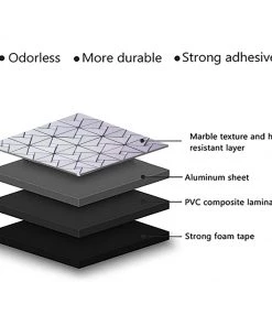 HIER_3400 10 Panels | 10 Sq.Ft Silver Metal Wall Tiles Peel And Stick Backsplash Rhinestone Studded 3D Wall Panels Decorative Interior Wall Paneling