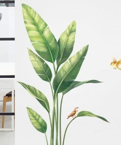 HIER_3400 Bird Of Paradise Tropical Plant Wall Decal, Peel & Stick Removable Stickers Big Event Backdrops & Décor