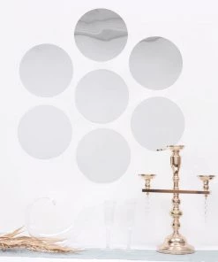 HIER_3400 Chargers & Centerpieces 12 Pack | 10" Round Mirror Wall Stickers, Acrylic Removable Wall Decals For Home Decor 31 HIER_3400 Chargers & Centerpieces 12 Pack | 10