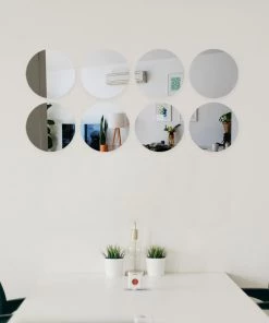 HIER_3400 Chargers & Centerpieces 12 Pack | 10" Round Mirror Wall Stickers, Acrylic Removable Wall Decals For Home Decor 22 HIER_3400 Chargers & Centerpieces 12 Pack | 10
