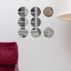 HIER_3400 Chargers & Centerpieces 12 Pack | 10" Round Mirror Wall Stickers, Acrylic Removable Wall Decals For Home Decor