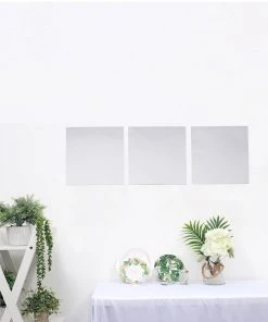 HIER_3400 12 Pack | 14"x14" Square Mirror Wall Stickers, Acrylic Removable Wall Decals For Home Decor 28 HIER_3400 12 Pack | 14