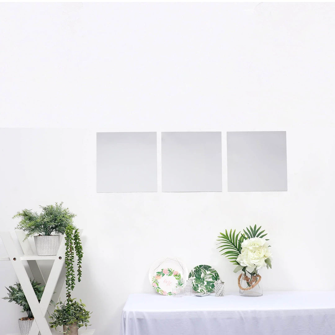 HIER_3400 12 Pack | 14"x14" Square Mirror Wall Stickers, Acrylic Removable Wall Decals For Home Decor 14 HIER_3400 12 Pack | 14"x14" Square Mirror Wall Stickers, Acrylic Removable Wall Decals For Home Decor
