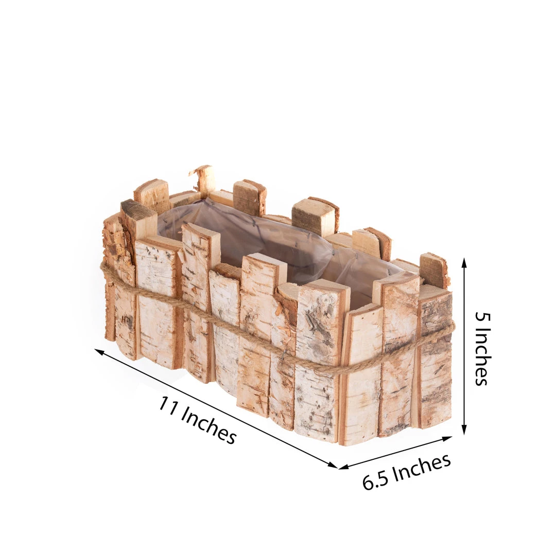 HIER_4320 5" Tall Natural Wooden Candle Holders With Plastic Lining | Flower Vase | Rustic Wedding Centerpieces Chargers & Centerpieces 7 HIER_4320 5" Tall Natural Wooden Candle Holders With Plastic Lining | Flower Vase | Rustic Wedding Centerpieces Chargers & Centerpieces