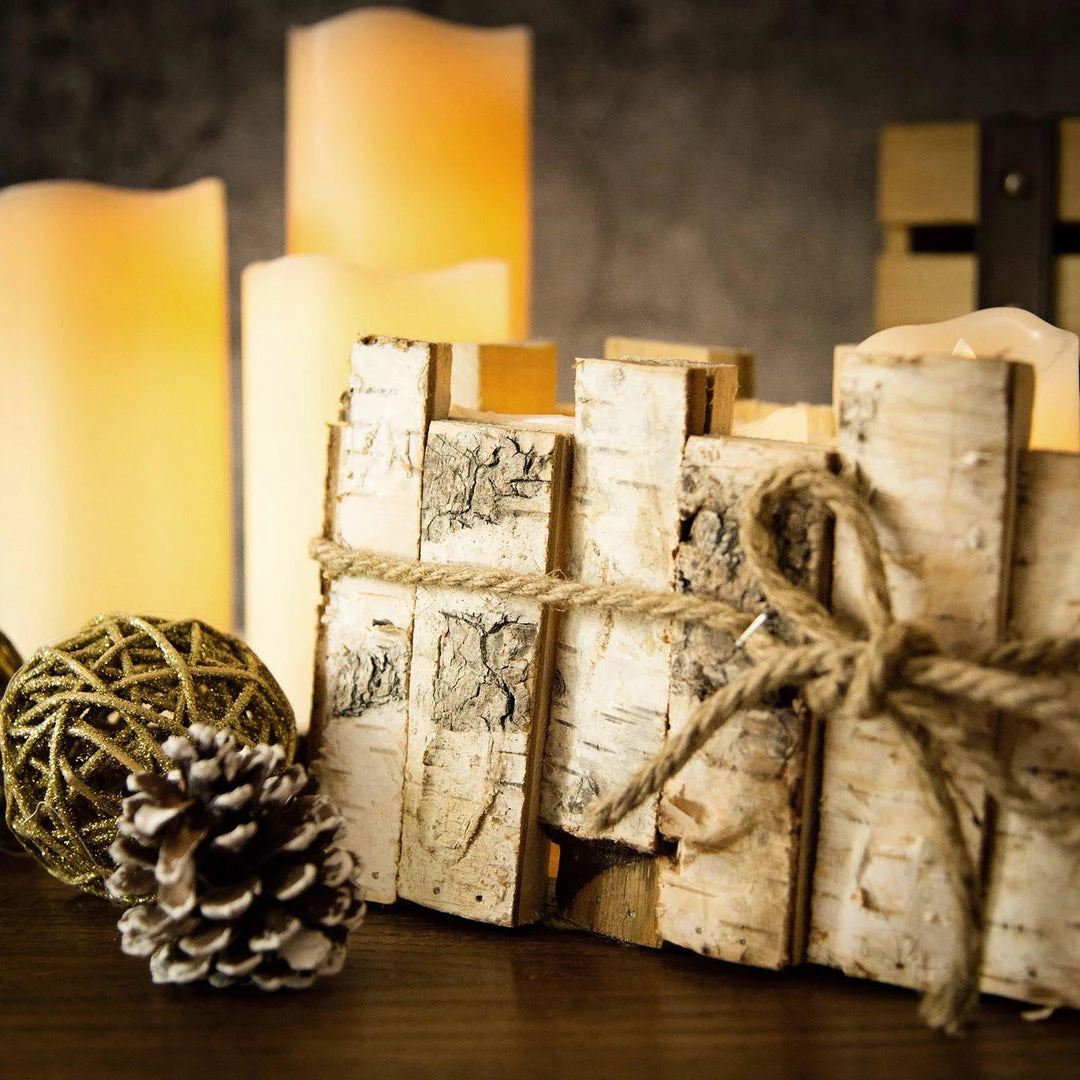 HIER_4320 5" Tall Natural Wooden Candle Holders With Plastic Lining | Flower Vase | Rustic Wedding Centerpieces Chargers & Centerpieces 11 HIER_4320 5" Tall Natural Wooden Candle Holders With Plastic Lining | Flower Vase | Rustic Wedding Centerpieces Chargers & Centerpieces