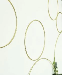 HIER_3400 Floral Supplies Set Of 3 - Gold Metal Hoop Wreath - Floral Hoop Set - Dreamcatcher Hoops
