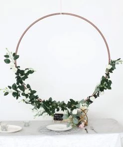 HIER_3400 Floral Supplies 32" Rose Gold Heavy Duty Metal Hoop Wreath | Floral Hoop