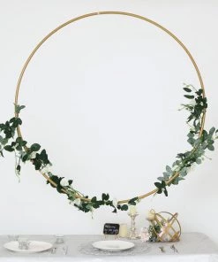 HIER_3400 Floral Supplies 40" Gold Heavy Duty Metal Hoop Wreath | Floral Hoop 32 HIER_3400 Floral Supplies 40
