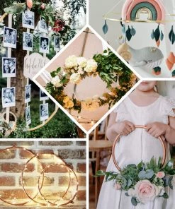 HIER_3400 Floral Supplies 28" Gold Heavy Duty Metal Hoop Wreath | Floral Hoop 27 HIER_3400 Floral Supplies 28