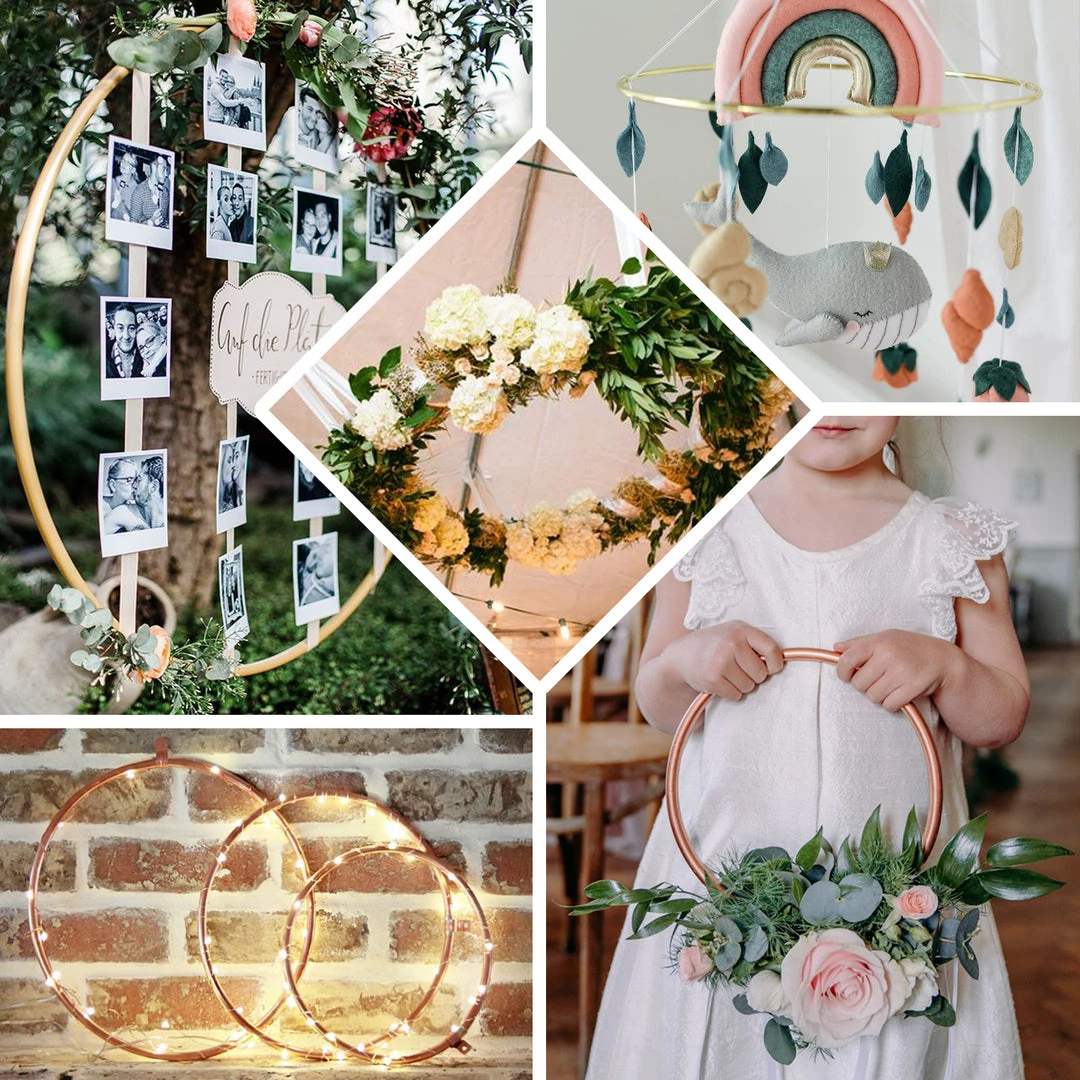 HIER_3400 Floral Supplies 40" Gold Heavy Duty Metal Hoop Wreath | Floral Hoop 5 HIER_3400 Floral Supplies 40" Gold Heavy Duty Metal Hoop Wreath | Floral Hoop