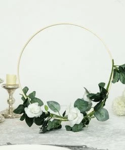 HIER_3400 Floral Supplies Set Of 5 | Natural Wooden Rings For Crafts | Floral Hoop Wreath | Wooden Hoop