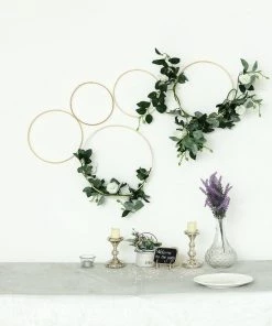 HIER_3400 Floral Supplies Set Of 5 | Natural Wooden Rings For Crafts | Floral Hoop Wreath | Wooden Hoop