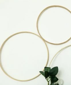 HIER_3400 Floral Supplies Set Of 5 | Natural Wooden Rings For Crafts | Floral Hoop Wreath | Wooden Hoop