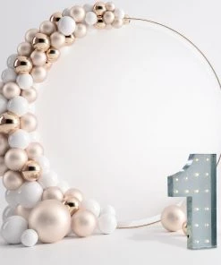 HIER_3720 Big Event Backdrops & Décor 20" | Vintage Metal Marquee Number Lights Cordless With 16 Warm White LED - 1 20 HIER_3720 Big Event Backdrops & Décor 20