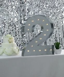 HIER_3720 20" | Vintage Metal Marquee Number Lights Cordless With 16 Warm White LED - 2 18 HIER_3720 20