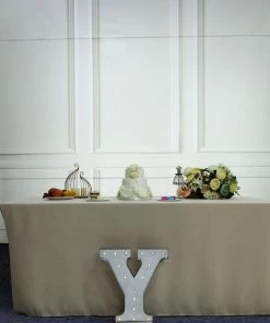 HIER_3720 Big Event Backdrops & Décor 20" | Vintage Metal Marquee Letter Lights Cordless With 16 Warm White LED - Y 26 HIER_3720 Big Event Backdrops & Décor 20