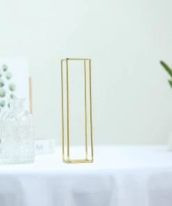 HIER_3720 Chargers & Centerpieces 8" Tall | Gold Wedding Centerpiece | Freestanding 3D Decorative Wire Letter | I