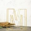 HIER_3720 Chargers & Centerpieces 8" Tall | Gold Wedding Centerpiece | Freestanding 3D Decorative Wire Letter | M