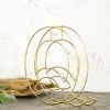 HIER_3720 8" Tall | Gold Wedding Centerpiece | Freestanding 3D Decorative Wire Letter | Q