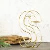 HIER_3720 8" Tall | Gold Wedding Centerpiece | Freestanding 3D Decorative Wire Letter | S Chargers & Centerpieces