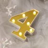 HIER_3720 Chargers & Centerpieces 6" Gold 3D Marquee Numbers | Warm White 6 LED Light Up Numbers | 4