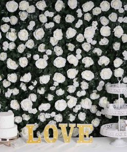 HIER_3720 Chargers & Centerpieces 6" Gold 3D Marquee Letters | Warm White 6 LED Light Up Letters | B 18 HIER_3720 Chargers & Centerpieces 6