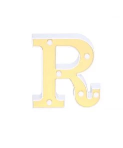 HIER_3720 Chargers & Centerpieces 6" Gold 3D Marquee Letters | Warm White 6 LED Light Up Letters | R 23 HIER_3720 Chargers & Centerpieces 6