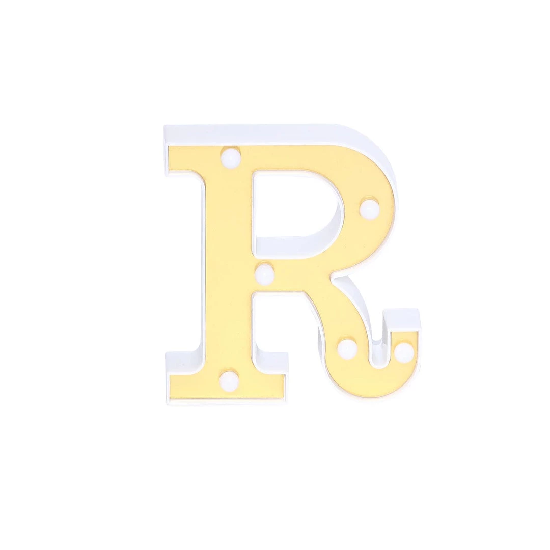HIER_3720 Chargers & Centerpieces 6" Gold 3D Marquee Letters | Warm White 6 LED Light Up Letters | R 12 HIER_3720 Chargers & Centerpieces 6" Gold 3D Marquee Letters | Warm White 6 LED Light Up Letters | R