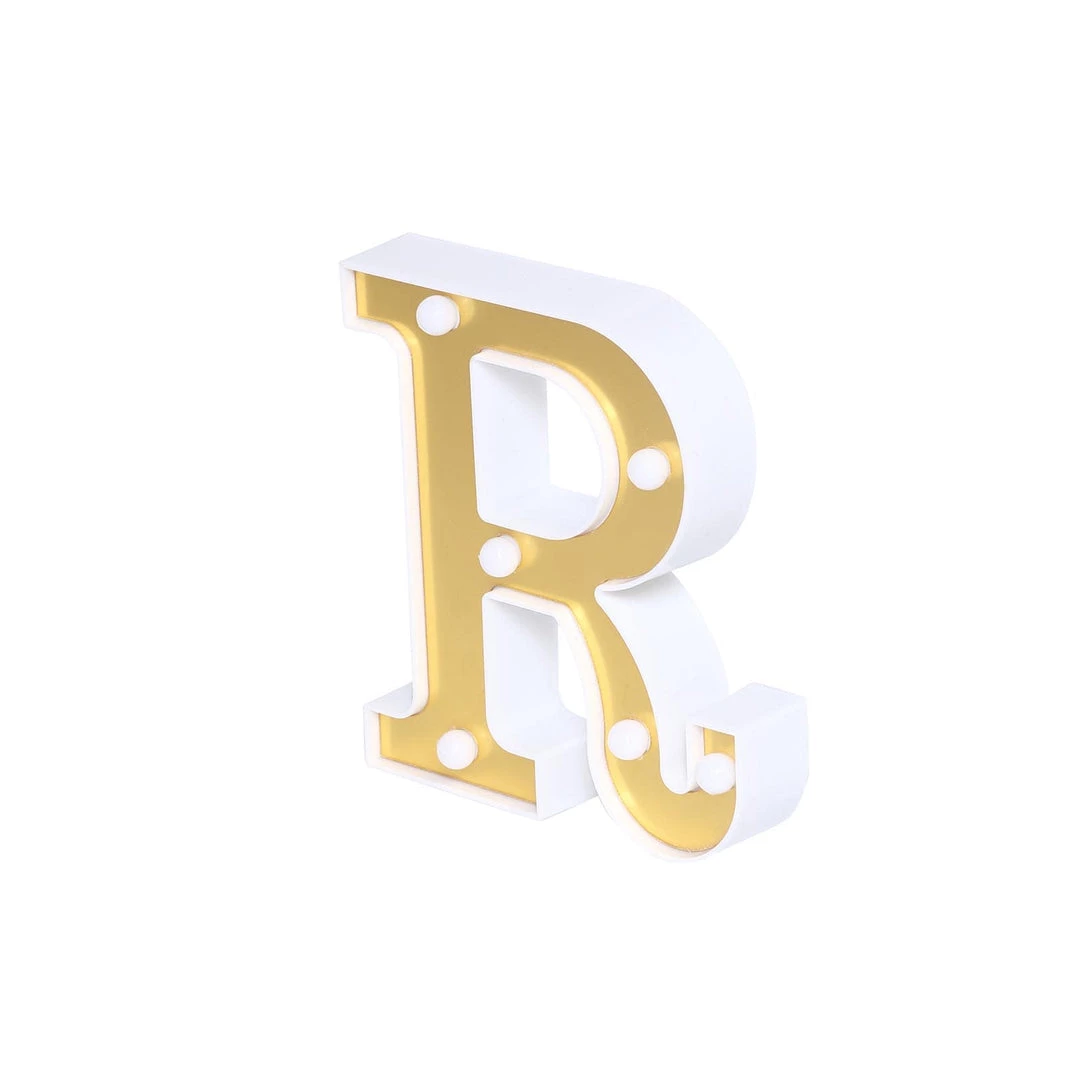 HIER_3720 Chargers & Centerpieces 6" Gold 3D Marquee Letters | Warm White 6 LED Light Up Letters | R 11 HIER_3720 Chargers & Centerpieces 6" Gold 3D Marquee Letters | Warm White 6 LED Light Up Letters | R
