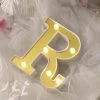 HIER_3720 Chargers & Centerpieces 6" Gold 3D Marquee Letters | Warm White 6 LED Light Up Letters | R