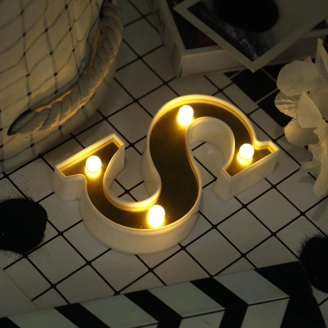 HIER_3720 Chargers & Centerpieces 6" Gold 3D Marquee Letters | Warm White 4 LED Light Up Letters | S 6 HIER_3720 Chargers & Centerpieces 6" Gold 3D Marquee Letters | Warm White 4 LED Light Up Letters | S