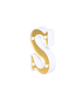 HIER_3720 Chargers & Centerpieces 6" Gold 3D Marquee Letters | Warm White 4 LED Light Up Letters | S 23 HIER_3720 Chargers & Centerpieces 6