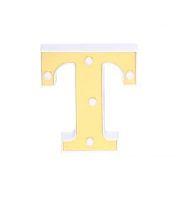 HIER_3720 6" Gold 3D Marquee Letters | Warm White 5 LED Light Up Letters | T 23 HIER_3720 6