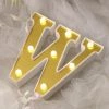 HIER_3720 Chargers & Centerpieces 6" Gold 3D Marquee Letters | Warm White 8 LED Light Up Letters | W