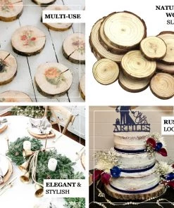 HIER_4700 5 Oz Rustic Cedar Wood Slices, Wedding Table Scatters Chargers & Centerpieces 16 HIER_4700 5 Oz Rustic Cedar Wood Slices, Wedding Table Scatters Chargers & Centerpieces