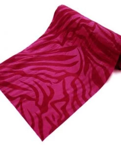 HIER_5220 12" X 10 Yards | Zebra Print Taffeta Fabric Roll | Animal Print Fabric - Fuchsia Fabric Bolts & Bags