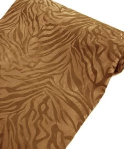 HIER_5210 54" X 10 Yards | Taffeta Fabric Roll | Zebra Print Fabric By The Yard | Zebra Fabric Animal Print - Gold