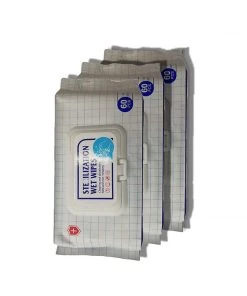 Tableclothsfactory Big Clearance Sale 60 Pack | Wet Antibacterial Sterile Wipes1 Alcohol Free Hand Sanitizer Wipes