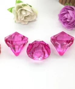 HIER_5170 Chargers & Centerpieces Chandelier Raindrop Crystals | 240 PCS | 20MM | Pink | Acrylic Teardrop Crystals