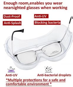 Tableclothsfactory Big Clearance Sale Adjustable Protective Goggles, Safety Eyewear With Anti Fog Coating And Air Vents