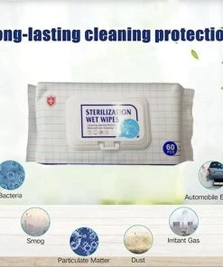 Tableclothsfactory Big Clearance Sale 60 Pack | Wet Antibacterial Sterile Wipes1 Alcohol Free Hand Sanitizer Wipes
