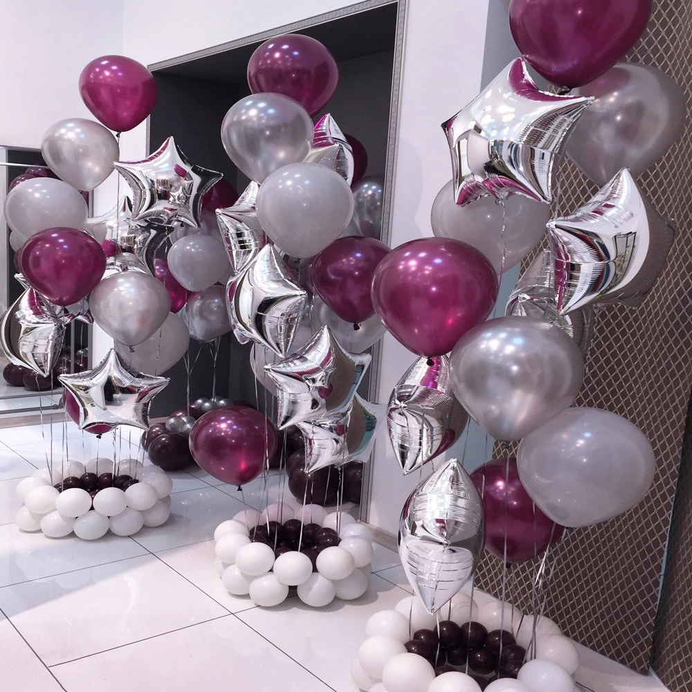 HIER_3213 Big Event Backdrops & Décor 2 Pack | 16" 4D Shiny Black Star Mylar Foil Helium Or Air Balloons 12 HIER_3213 Big Event Backdrops & Décor 2 Pack | 16" 4D Shiny Black Star Mylar Foil Helium Or Air Balloons